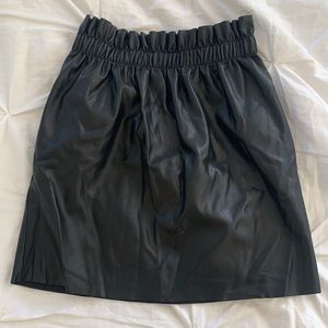 Leather mini skirt
